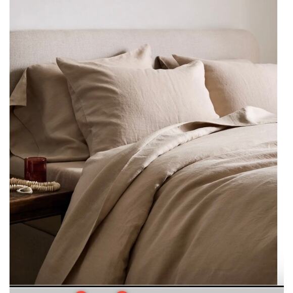 Quince European Linen Duvet Cover Size King /Cal King Toffee #K17 - Picture 2 of 4